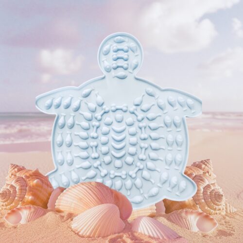 Slowfeeder, Anti-Schlingmatte, Leckmatte, Schildkröte, Hellblau